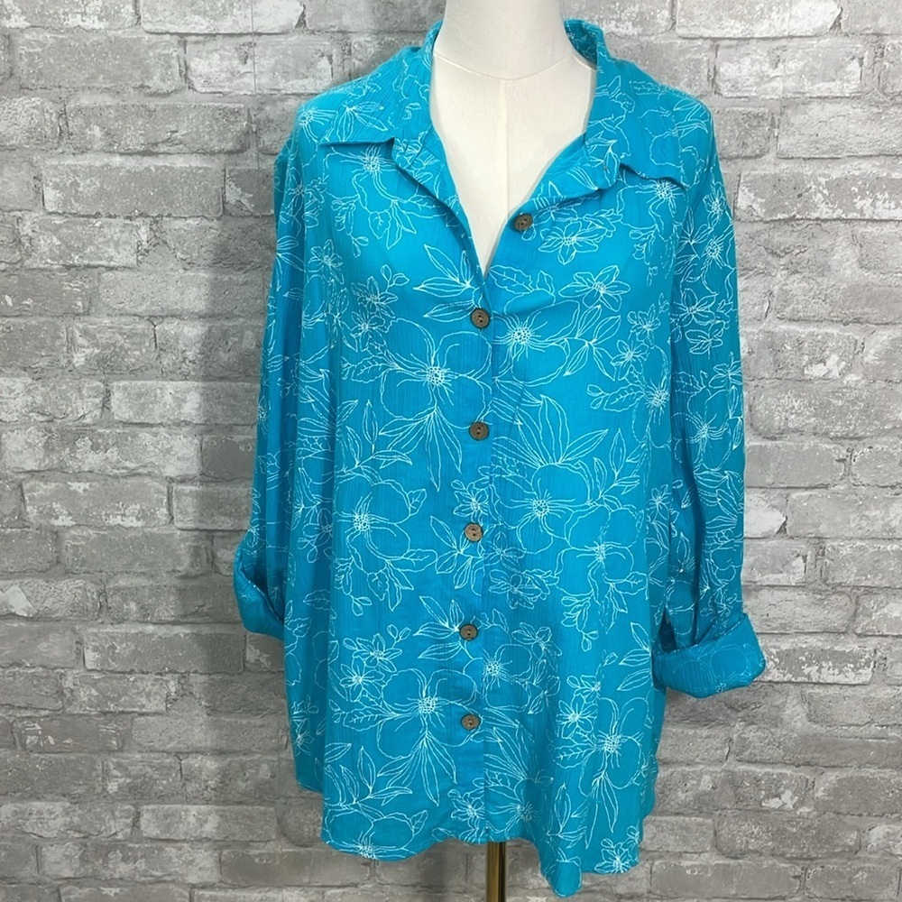 Studio Works Floral Button Down Shirt